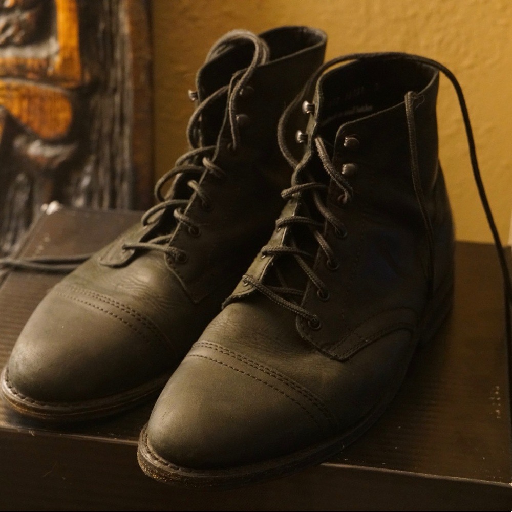 Thursday Boot Company Captain Men's Lace-Up Boot Black Matte Men’s Size 10